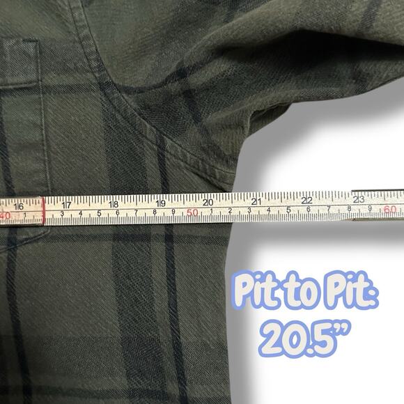 Calvin Klein Jeans Olive Green Plaid Flannel Button Up Shirt Men’s S Cotton - Picture 7 of 9